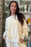Terry B Lantern Sleeve Sweatshirt Vanilla